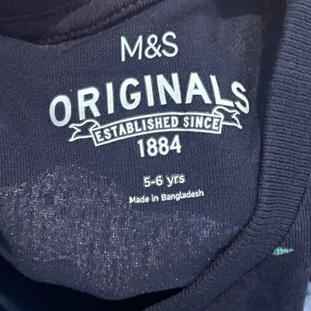 M&S dinosaur long sleeve pure cotton shirt